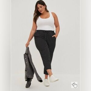 Relaxed Taper Stretch Challis High-Rise Tie-Front Pant
